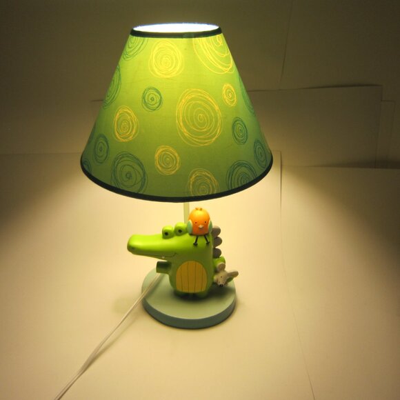 Lambs & Ivy Yoo Hoo Jungle Lamp with Shade - Alligator Bird Mouse - 2016 - Picture 2 of 13